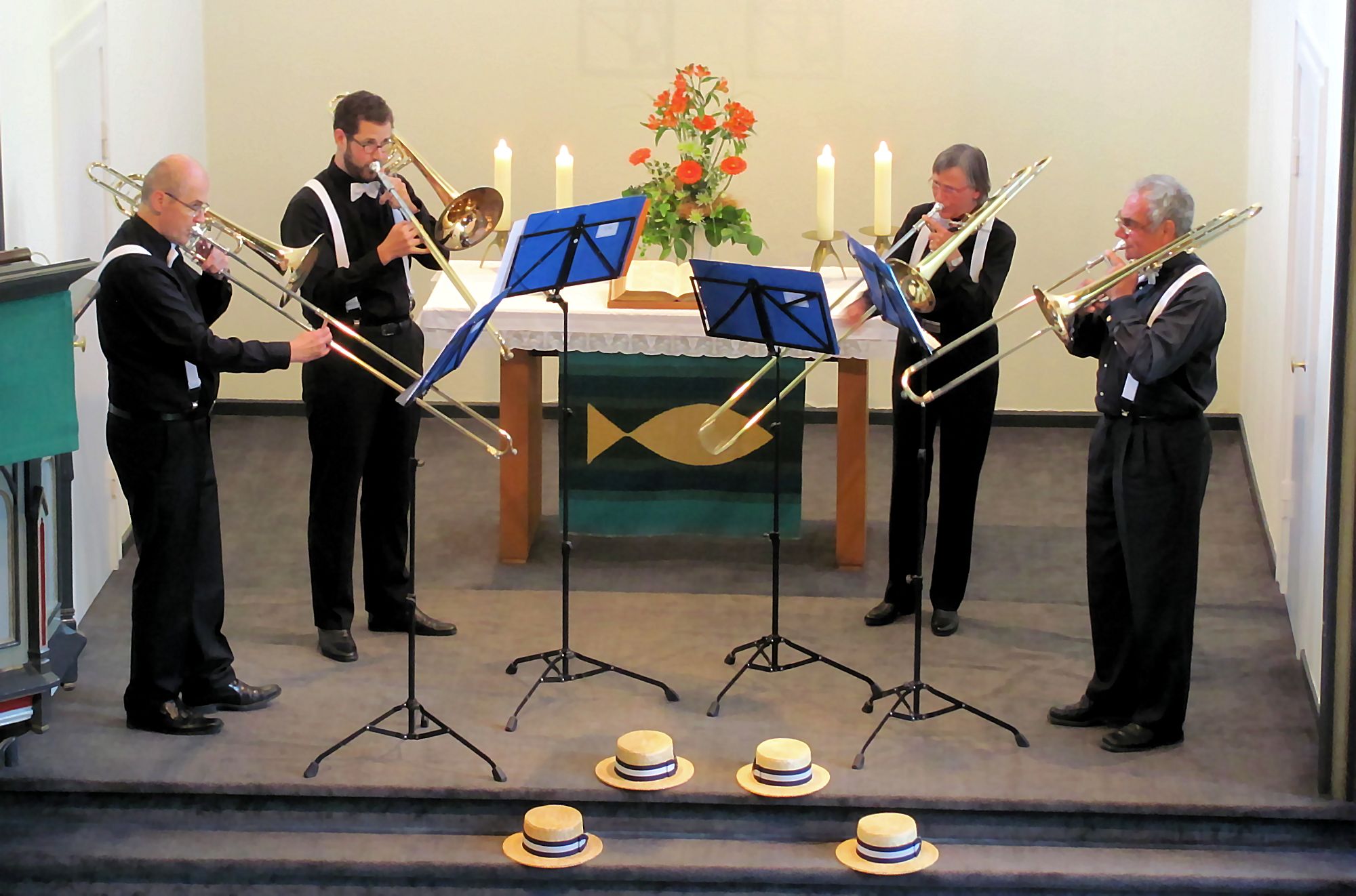 Trombonissimo (v.l. Peter Foerg, Christian Foerg, Doris Gutbier, Joachim Schuster)